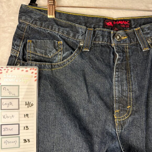 Y2K Hawk Men’s Jeans 36x34 Classic Straight Fit Blue VTG Denim Workcore - Picture 7 of 9